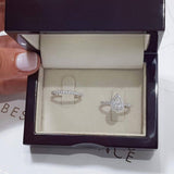 Water Drop Zircon Electroplated White Gold Color – Gifts for Couples — 3