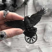 Vintage Black Crow Pendant Necklace – Jewelry Gift Ideas — 1