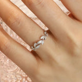 Sterling Silver Stackable Branches Moissanite Ring – Gifts for Her — 7