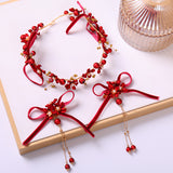 Red Hair Pin Flower Hair Clips Earrings Set Women – Beauty Gifts — 2