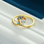 Drop-shaped Colorful Zircon Ring For Women – Gifts for Her — 3