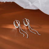 Knotted Tassel Earrings Female Sterling Silver – Gifts for Her — 2