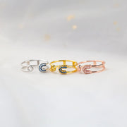 S925 Sterling Silver Open Pin Ring For Women – Gifts for Her — 6