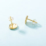 Kitten Cat's Claw Zircon Stud Earrings 9K Yellow – Cat Lover Gifts — 5