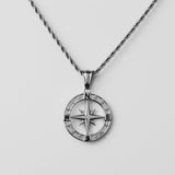Stainless Steel Compass Circular Necklace – Jewelry Gift Ideas — 18