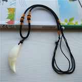Wolf Tooth Pendant Bleached Necklace Ornament – Jewelry Gift Ideas — 9