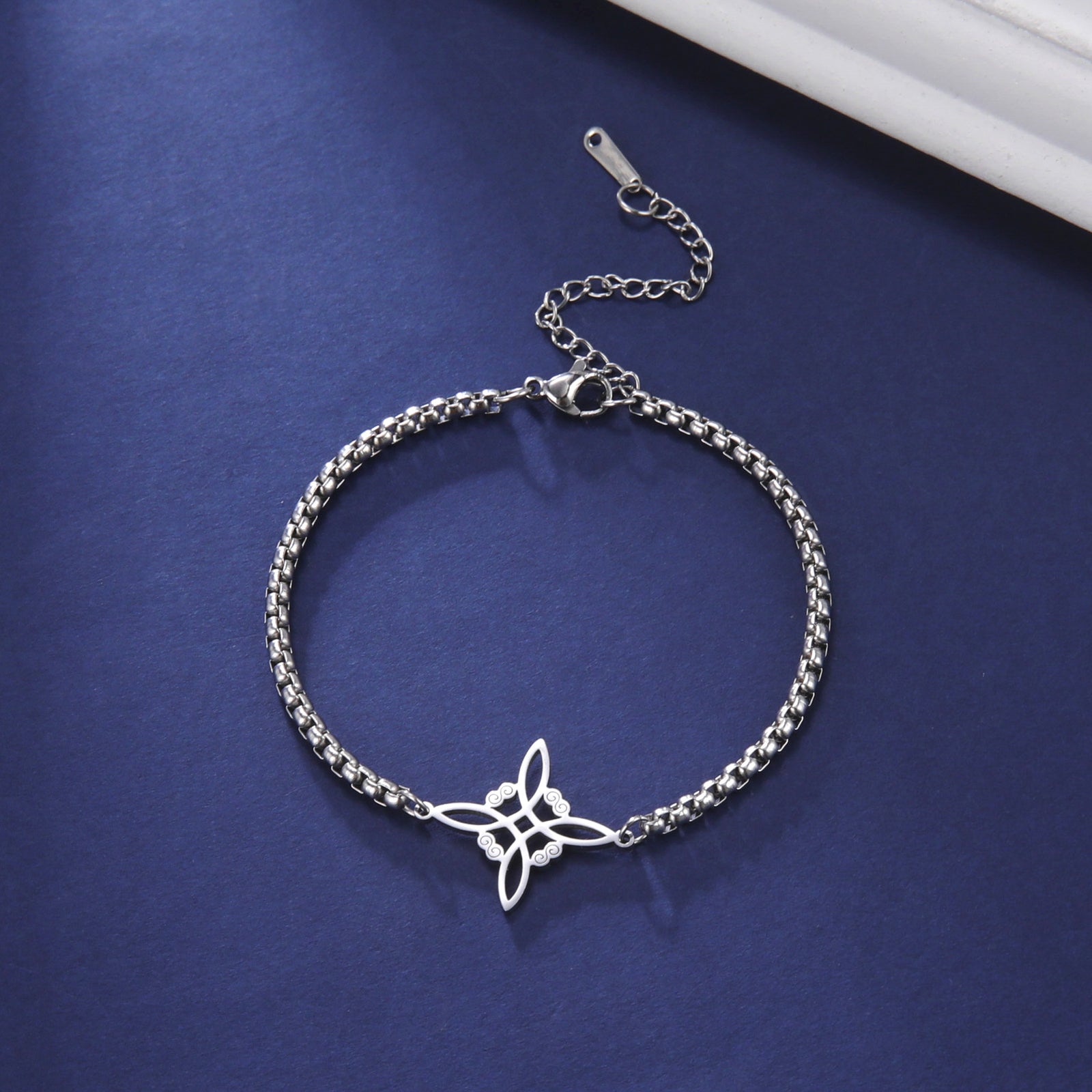 Titanium Steel Cut Hollow Witch Knot Bracelet – Jewelry Gift Ideas — 1