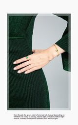Female 925 Pure Women's Emerald Ring – Gifts for Her — 7