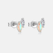 Sterling Silver Diamond Colored Stone Zircon Stud – Stylish Gifts — 2