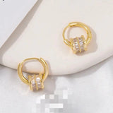 Copper Alloy Zircon Earrings Alphabet – Special Occasion Gifts — 4