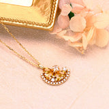 Small Lemon Slice Citrine Necklace – Jewelry Gift Ideas — 1