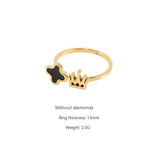 Fashion Jewelry Titanium Steel Ring Female Opening – Stylish Gifts — 7