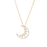 Moon Goddess White Zirconium Ins Necklace Earring – Jewelry Gift Ideas — 2