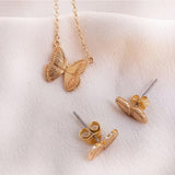 Stud Earrings Butterfly Wings Simple Half Wing – Meaningful Gifts — 10