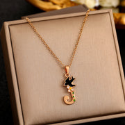 26 English Letters Enamel Elegant Sweet Necklace – Jewelry Gift Ideas — 11