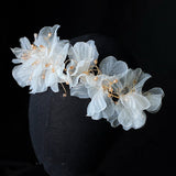 Women's Tulle Flower Headband Earring Set – Jewelry Gift Ideas — 7