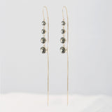 925 Long Zircon Earrings Korean Style Simple Geometry – Stylish Gifts — 1