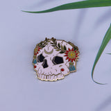 Skull Brooch Beautiful Flower Skull Badge – Jewelry Gift Ideas — 1