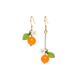 925 Silver Needle Orange Asymmetric Earrings – Stylish Gifts — 13