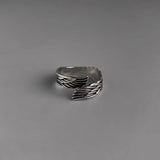 Love Couple Plain Silver Ring Angel Wings – Gifts for Couples — 2