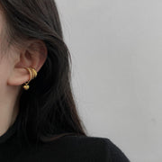Diamond And Pearl Heart Tassel Ear Clips – Practical Gifts — 7
