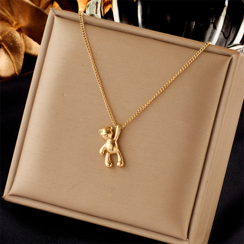 Cute Cartoon Three-dimensional Bear Necklace – Jewelry Gift Ideas — 1