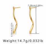 Irregular Line Design Personalized Ear Studs – Everyday Gifts — 4