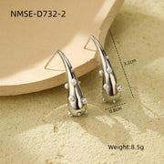 Popular Water Drop Pearl Titanium Steel Earrings – Everyday Gifts — 6