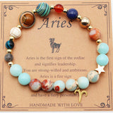Twelve Constellations Bracelets Natural Stone Beaded – Practical Gifts — 13