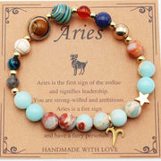 Twelve Constellations Bracelets Natural Stone Beaded – Practical Gifts — 13