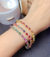 Rainbow Faux Natural Candy Tourmaline Bracelet – Jewelry Gift Ideas — 5