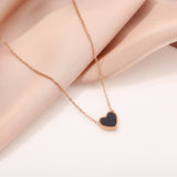 Simple Titanium Steel Necklace Female Love Heart – Jewelry Gift Ideas — 3