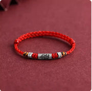 Pure Silver Twelve Zodiac Red Rope Bracelet – Jewelry Gift Ideas — 12