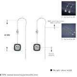 Light Luxury Long Copper Plated Zircon Earrings – Birthday Gifts — 4