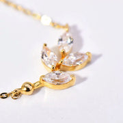 Ladies Sterling Silver Zircon Inlaid Necklace – Jewelry Gift Ideas — 5
