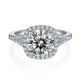 Silver Plated White Gold Moissanite Women's Ring – Gifts for Her — 4