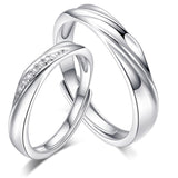 Women's Sterling Silver Couple Ring – Gifts for Her — 8