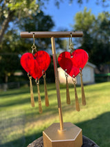 Acrylic Dream Red Stone Heart Earrings – Special Occasion Gifts — 3