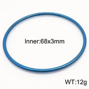 18K Vacuum Vapor Plating Gold Plain Ring Bracelet – Jewelry Gift Ideas — 5