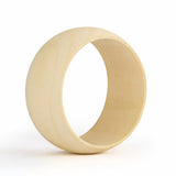 Flat Mouth Wide Embryo Log Bracelet Flat Wooden – Jewelry Gift Ideas — 3