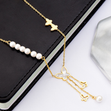 Double-layer Necklace Smooth Tassel Pendant – Jewelry Gift Ideas — 6