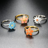 Creative Dripping Oil Flower Rotating Ring Women – Gifts for Her — 1