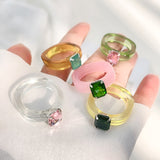 Transparent Acrylic Ring Candy Color Crystal Resin – Gifts for Her — 8