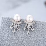 Korean Style Long Snowflake Earrings – Stylish Gifts — 5