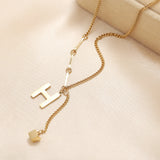 Womens Simple H Shaped Small Square Pendant – Jewelry Gift Ideas — 3