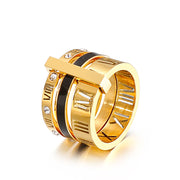 Stainless Steel Multi Ring Combination Roman Letter – Useful Gifts — 4
