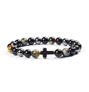 Colorful Tigereye Cross Agate Bracelet – Jewelry Gift Ideas — 17