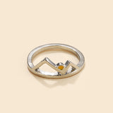 Statement Cutout Geometric Valley Sunset Ring – Practical Gifts — 3