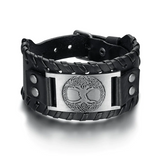 Beowulf Regalia Leather Buckle Arm Cuff With Metal Tree – Useful Gifts — 2