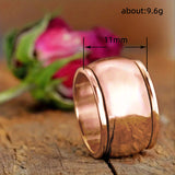 Wide-faced Couple Lucky Copper Ring – Gifts for Couples — 5